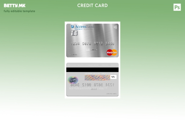 Модерен стил на шаблон за мастер картички на Танзанија AccessBank